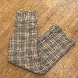 American Eagle Outfitters Plaid Chinos - Gray and Tan | 2 LONG